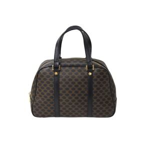 CELINE Boston Macadam Handbag Black Brown